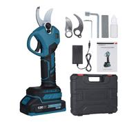 Domary Sécateur électrique sans Fil 18V, Moteur sans Balais, avec Batterie 2x2000mAh, écran LCD pour Coupe de Branches d'arbre, Coupe 30mm (Prise UE et 1 Batterie)