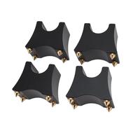 Domary Support de Câble HiFi en Alliage D'aluminium, Amortisseur de Chocs, Support Plateau en Fil HiFi pour Haut-Parleur, Lecteur CD DVD, 4 Pièces (Noire)