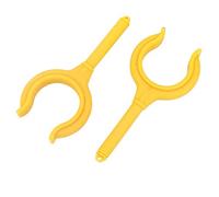 Domary Support de Canne à Pêche avec Serrure de Rame Bateau, 2 Pièces, Accessoires Marins Durables pour Kayak, canoë, Canot en Caoutchouc, Noir et Jaune (Jaune)