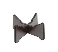 Domary Support en Acier pour Tongue Drum, Présentoir en Bois pour Handpan, Support Professionnel Instruments de Percussion, Idéal les Musiciens et batteurs. Bois Noir, T (S)