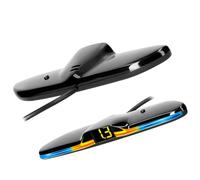 Domary Système de Capteur de Stationnement Voiture Kit Radars Recul avec Affichage LED Alarme Sonore Conception Encastrée pour Assistance Secours Véhicule Matériau ABS (Blanche)