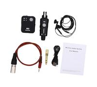 Domary Système de Moniteur sans Fil Fréquence Réglable à 6 Canaux avec écouteurs Plug and Play Rechargeable Faible Latence pour Répétition de Bande en Studio Performance en Direct (Noir)