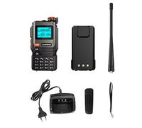Domary Talkie-walkie Portable 5W sans Fil VHF UHF Radio Bidirectionnelle Double Bande 999 Canaux NOAA Alerte Météo Réception AM FM avec Batterie 2600mAh Écran LCD Lampe de Poche Type C (EU)