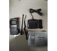 Domary Talkie-walkie Portable 5W sans Fil VHF UHF Radio Bidirectionnelle Double Bande 999 Canaux NOAA Alerte Météo Réception AMFM avec Batterie 2600mAh Écran LCD Lampe de Poche TypeC (EU)