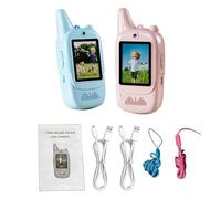 Domary Talkie Walkie Vidéo pour Enfants Vidéo Rechargeable Radios Bidirectionnelles Jouets pour Garçons Filles Communication Longue Distance Jeu en Plein Air ABS 2 Pack