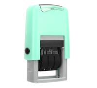 Domary Tampon Dateur Anglais avec Encre à Séchage Rapide, Transparente 25 | Convient pour les études de Bureau, Matériau ABS Portable, Estampage Automatique pour les Documents quotidiens.