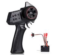 Domary Télécommande émetteur AX-7S 2.4G 3CH RC avec Récepteur 2 en 1 ESC pour Voiture RC Bateau 1/14 1/16 1/18 1/24 1/28 1/32