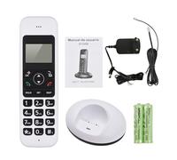 Domary Téléphone sans Fil avec Système Extensible, capacité de 5 Combinés | Écran LCD 3 Lignes, 50 Répertoires Téléphoniques, Haut-parleur Mains Libres, Conférence Téléphonique, 16 Langues, Entrée