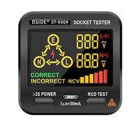 Domary Testeur de Prise électrique avec écran LCD, Détection de Tension sans Contact NCV, Test RCD pour L'inspection du Câblage polarité Sortie