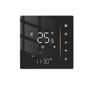 Domary Thermostat Intelligent avec écran Tactile, Programme Hebdomadaire Programmable 5+1+1 Jours, Contrôleur de Température à Affichage Numérique pour Le (Noire)