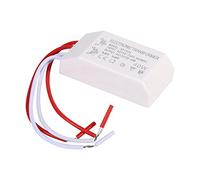 Domary Transformateur électronique 60W, Alimentation Halogène AC 220-240V | Certifié CE, Boîtier en Plastique, Plage de Charge 40-80 W, Fil Rouge D'entrée, Fil Blanc de sortie.
