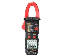Domary True RMS Pince Multimètre Numérique 6000 Points Ohmmètre avec NCV AC DC Tension Courant Capacité Température LCD rétroéclairé Lampe de Poche Arrêt Automatique Maintien des (Rouge)