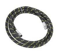 Domary Tuyau d'air tressé 1/8x1,8M pour Aérographe et Mini Compresseur | Chambre à Air en Caoutchouc Flexible, Couverture Extérieure en Tissu tissé, Adaptateur de Couplage à Filetage 1/8,