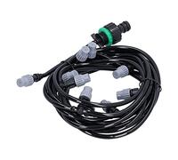 Domary Tuyau D'irrigation 32,8 Pieds avec Buses de Brumisation pour Système | Matériau Flexible en PVC et ABS, Facile à Installer, Compatible avec les Tuyaux 4/7, Durable pour une Utilisation sur le