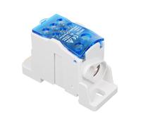 Domary UKK80A Boîte de Distribution de Bornes 6 Positions Bornier à Vis avec Couvercle Transparent pour Boîte Fil à Montage sur Rail DIN (UKK125A)