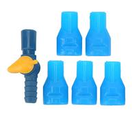 Domary Valve de Morsure de Sac à Eau 5 Pièces Buse Auto-scellante en Silicone qualité Alimentaire avec Connecteur Tube Droit pour Le Cyclisme, la Randonnée et Les Activités