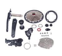 Domary Vélo 10 Vitesses 50T Pignon de Volant D'inertie Vélo Dérailleur Arrière Kit de Changement Vitesse en Alliage D'aluminium Haute Résistance Léger Durable pour (Plateau 32 Dents)
