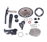 Domary Vélo 10 Vitesses 50T Pignon de Volant D'inertie Vélo Dérailleur Arrière Kit de Changement Vitesse en Alliage D'aluminium Haute Résistance Léger Durable pour (Plateau 36 Dents)