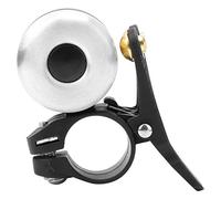 Domary Vintage Double Son Fort Klaxon De Vélo De Montagne Frapper Accessoire Cyclisme Alliage Cuivre Design Rétro Installation Facile pour Vélos Route Vélos Montagne V (Noir Argent)