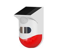 Domary WiFi Alarme de Capteur de Mouvement Extérieur à énergie Solaire avec Sirène 120 DB et Lumière Stroboscopique Détecteur Infrarouge PIR sans Fil Dispositif sécurité pour Les