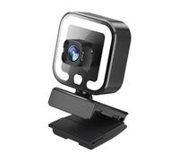 Domasvmd AutoFocus Webcam 1080p Beauty 360° Live Online Conférence Broadcast Caméra pour enseignement à la maison 4/2/1K Webcam vidéo avec éclairage microphone 4K 2K 1K