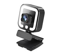 Domasvmd AutoFocus Webcam 1080p Beauty 360° Live Online Conférence Broadcast Caméra pour enseignement à la maison 4/2/1K Webcam vidéo avec éclairage microphone 4K 2K 1K