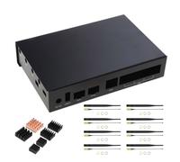 Domasvmd Boîtier en métal robuste pour Banana PiR3 avec antennes WiFi, carte de routeur OpenSource, accès facile et stabilité améliorée, boîtier de routeur Open Source