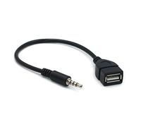 Domasvmd Câble adaptateur adaptateur OTG 3,5 mm mâle vers USB 2.0 femelle OTG pour jouer de la musique avec U-Disk dans la voiture prise auxiliaire mâle 3,5 mm vers USB 2.0 femelle convertisseur pour