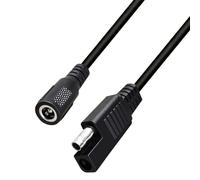 Domasvmd Câble adaptateur coaxial SAE vers DC5,5 mm x 2,5 mm femelle SAE vers DC5521 - Câble adaptateur de voiture pour moto - Câble 20 AWG pour équipement solaire