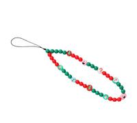 Domasvmd Élégant porte-clés en perles avec pendentif en forme de chaîne pour téléphone portable, cordon de téléphone pour femme, bijoux à perles, unisexe, pendentif écouteur, cadeau complet