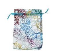 Domasvmd Lot de 10 sacs colorés en organza avec cordon de serrage - 7 x 9 cm, 9 x 12 cm, 10 x 15 cm - Sacs d'emballage pour bijoux, cadeaux de mariage, tiroirs