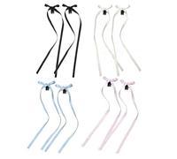Domasvmd Lot de 8 barrettes à cheveux longues en ruban de soie colorées pour femmes et filles, Tissu Plastique