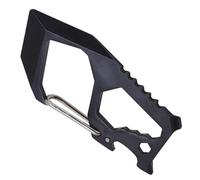 Domasvmd Mousqueton en acier inoxydable pour l'extérieur, décapsuleur, porte-clés, multifonction, camping, escalade, outil de poche multifonction en plein air