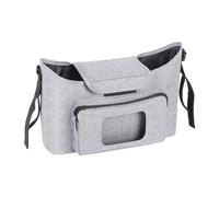 Domasvmd Organiseur de poussette pour bébé, porte-gobelet, porte-bouteille, sac à roulettes, sac à langer pour maman, sacs, poussette, sac de guidon, gris
