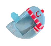 Domasvmd Porte-cartes photo en peluche en forme de cœur avec porte-clés - Pour couple, bleu