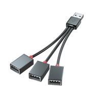 Domasvmd Répartiteur d'alimentation USB 1 mâle vers 3 femelles USB 2.0 adaptateur 1 vers 3 USB répartiteur USB câble d'extension USB multiport pour le chargement câble répartiteur USB