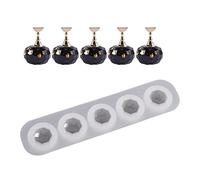 Domasvmd Support de présentation artistique en silicone - Moule rond en forme de fleur époxy pour porte-outils