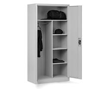 Armoire en métal vestiaire - Cassier - Armoire métallique de rangement - Revêtement en poudre - Verrouillable 185 x 90 x 45 cm Gris