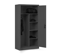 Armoire de Bureau C34 Métallique Armoire à Dossiers Armoire à Outils Revêtement par Poudre Verrouillable 185 x 90 x 45 cm