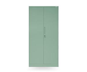 Domator Jan Nowak Armoire de Bureau Métallique 185 x 90 x 45 cm Vert Pastel | Armoire à dossiers et outils en acier thermolaqué, grande capacité, fermeture t finition vert pastel.