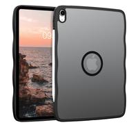 DOMAVER Coque pour iPad (A16) 11e génération 2025/10e génération 2022, iPad 11/11", [compatible avec Mag-safe] avec jolie vague bouclée, protection rigide, translucide, mate et antichoc, noir