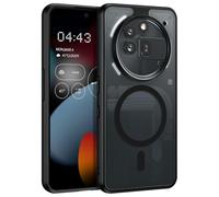 DOMAVER Coque pour Nothing Phone 3a Pro - Magnétique - Antichoc - Mat - Anti-jaunissement - Coque fine givrée mate pour Nothing Phone 3a Pro, noir