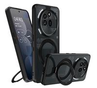 DOMAVER for Nothing Coque pour téléphone 3a Pro avec support magnétique mat anti-jaunissement Coque fine givrée mate pour Nothing Phone 3a Pro, noir