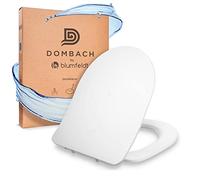 Dombach® Aliano Abattant WC avec Frein de Chute (Forme D, Blanc) - Premium Lunette WC Antibactérien - Lunette de Toilette Clipsable, Amortie, Ergonomique, Duroplast - Abattant Toilette, Cuvette WC