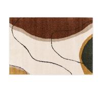 DomDeco Lunor Tapis à poils longs moderne, doux et facile d'entretien, hauteur des poils 17 mm, marron, convient pour salon et chambre à coucher, 160 x 230 cm