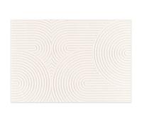 DomDeco Manoah Tapis de style moderne - Poils courts extravagants pour salon, chambre à coucher, salle à manger, fibre synthétique, crème, 160 x 230 cm