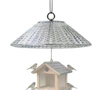 Dôme à cloison d'écureuil - Oiseau transparent avec protection complète, protection de nourriture, bouclier transparent, unité de barrière | Accessoire de station d'alimentation monté sur poteau pour