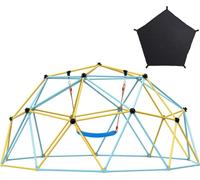 Dôme à grimper 3,04 m - Structure géométrique à grimper avec hamac & balançoire - Structure à grimper pour enfants 3 à 10 ans - Capacité de charge 340 kg - Jeu pour le jardin avec prise d'escalade