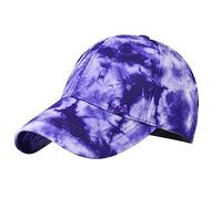 Dome Casquette de baseball réglable avec motif batik, personnalité, vent aux États-Unis, bleu, taille unique