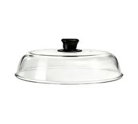 Dôme de comptoir alimentaire, couvercle antiéclaboussures pour micro-ondes en verre transparent avec bouton supérieur, cloche de réchauffage de 26 cm pour assiettes, cuisines propres, de